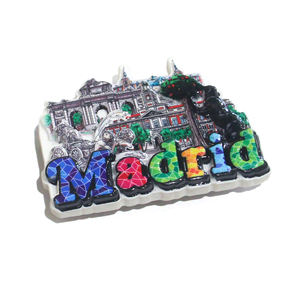 Imán de Refrigerador Personalizado de Resina UV 3D con Diseño de <span class=keywords><strong>Madrid</strong></span>, España, Recuerdo Turístico de España, Imán de Refrigerador con Diseño de Lugares Emblemáticos de <span class=keywords><strong>Madrid</strong></span>, España - Product Image 5