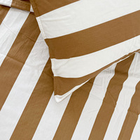 Ensemble de housse de couette certifiée Oeko-tex 100 housse de couette en coton lavé imprimé à rayures avec taie d'oreiller