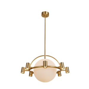 9 Bulbs Copper Customizable Brass <b>Ceiling</b> Pendant <b>Light</b> Spotlight Surface Mounted <b>Round</b> Hotel Lobby Decor Villa Pendant - Product Image 1