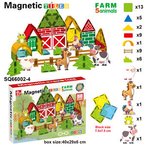 Ensemble de blocs de <span class=keywords><strong>construction</strong></span> magnétiques en plastique 3D pour garçons, filles, enfants, jouets éducatifs pour tout-petits - Product Image 5