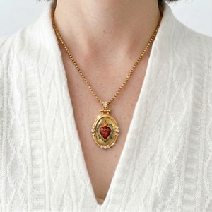Collar con Colgante Religioso de Arte en Esmalte TIMEMUSE, Hecho a Mano, con Imagen de <span class=keywords><strong>Santo</strong></span> Católico, Personalizado para Artículos Religiosos - Product Image 2