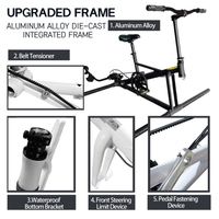 Vélo aquatique SUP long à ponton, monoplace, avec cadre en aluminium et tapis flottant avant, performance optimisée pour les centres de villégiature, pliable, de Chine, Lumark