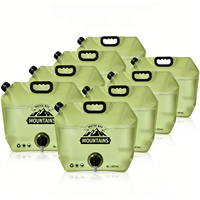Pochettes souples à bec verseur grande capacité en plastique, sacs d'eau pliables avec robinet, conteneurs d'eau repliables pour le camping et le sac à dos