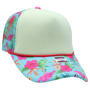 Casquette Trucker Imprimée pour Femme, Casquette de Baseball en Maille Bicolore, Casquette Trucker Vierge à Dos en Maille pour Logo Personnalisé OEM/ODM - Product Image 1
