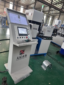 Tcyt 80-8mm chất lượng cao Tự động Ống kẹp máy làm phẳng sắt Hoop tạo thành máy với đấm - Product Image 3