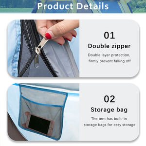 Ouvert en une seconde Logo personnalisé <span class=keywords><strong>tente</strong></span> de Camping Pop-Up tentes familiales Camping en plein air randonnée voyage installation facile - Product Image 4