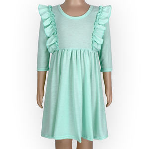 Yiwu Yiyuan indumento abiti da principessa per bambini abiti estivi in cotone per ragazze abiti in cotone organico per ragazze in tinta unita all'ingrosso - Product Image 4