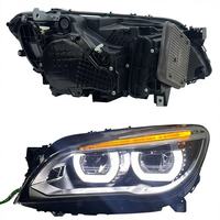 Ensemble de phares LED pour Série 7 F01 F02 2009-2015, double lentille Angel Eyes, clignotant gauche et droit, paire 12V, neuf 50W