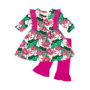 Bella bunny stampe di pasqua per bambini abbigliamento per bambini vestito delle ragazze copre gli insiemi età 2-14 anni di età del bambino del commercio all'ingrosso abiti in yiwu - Product Image 3