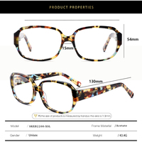 Montures de lunettes optiques unisexes rectangulaires et rondes en acétate, faites à la main, légères et durables, avec verres de démonstration, vente en gros Sunray