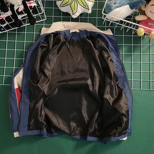 Куртка в стиле хип-хоп для мужчин и женщин, ветровка контрастных цветов в стиле пэчворк, Модная тонкая Свободная куртка для колледжа, весна-осень - Product Image 6