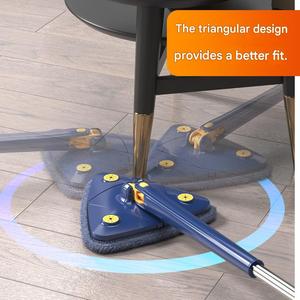 Mopa Triangular de Limpieza con Sistema de Autoescurrido y Rotación de 360°, Mopa Plana con Paño de Microfibra para Limpieza de Pisos - Product Image 3