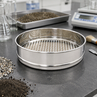 Nouveaux tamis de sol standard de 0,075 mm à 2 mm d'ouverture, diamètre 200 mm 300 mm, tamis de laboratoire avec écran maillé pour l'analyse des particules