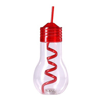 Top vente LED ampoule rougeoyante bouteille d'eau mignon lait jus ampoules tasse bouteilles en plastique pour fête d'anniversaire décorations de noël