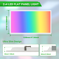 Lumière LED plate intelligente contrôlée par l'application Tuya Wifi 1*4FT 50W RGBCW Premium