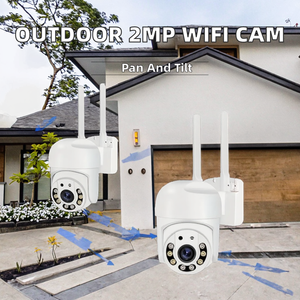 Caméra de sécurité extérieure WiFi 2MP 1080p grand angle avec suivi automatique, vision nocturne, panoramique/inclinaison et système anti-vandalisme - Product Image 2