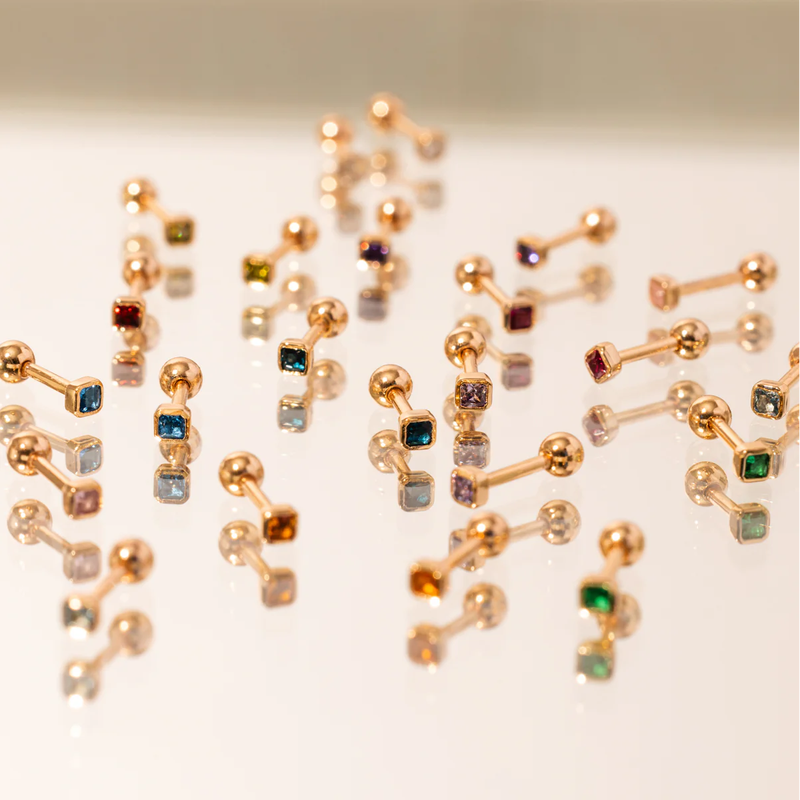 Solid 925 Sterling Silver 14K Gold