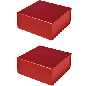 B842レッドプレゼンツギフトボックス蓋付きマット折りたたみ磁気閉鎖グルームメン花嫁介添人プロポーザルウェディングパーソナライズボックス - Product Image 3