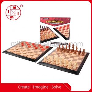 Bán buôn sáng tạo giáo dục trẻ em bằng gỗ cờ Set Bảng Top bằng gỗ Trung Quốc <span class=keywords><strong>Checkers</strong></span> đồ chơi - Product Image 3