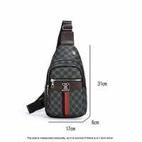 Sac à bandoulière en cuir PU antivol personnalisé pour hommes sac de téléphone étanche à la mode pour l'extérieur sac de poitrine