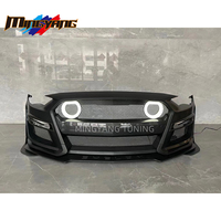 Nouveau kit carrosserie de lifting par transfert d'eau 2018-2023, conversion de pare-chocs avant, grille LED à clipser pour Mustang GT500