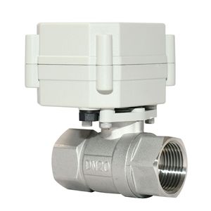 Vanne à boisseau sphérique électrique DN20 en acier inoxydable à passage direct pour le contrôle de l'eau - Product Image 2