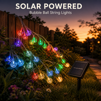 HD888 Bubble Globe Lichterkette 20 LED Knisternde Kugel-Lichterkette Batteriebetrieben Warmweiß Kaltweiß Weihnachtsbaum-Dekoration
