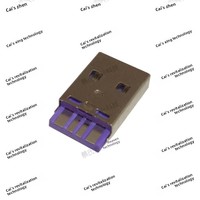 Cable de Datos USB de Alta Corriente 5A con Conector USB-A Macho Metálico, Almohadilla Reforzada y Núcleo de Goma Morado, Directo de Fábrica ZX