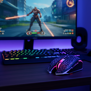 Souris de jeu filaire ergonomique Xtrike Me GM-205, rétroéclairage 7 couleurs, 6 boutons - Product Image 3