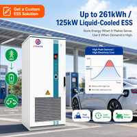 Kabinet Baterai 100kwh 261kwh Tersusun 120kW 125kW Tegangan Tinggi 832v Sistem Tenaga Darurat Tenaga Surya Pendingin Cair