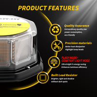 DXZ JB-8T-336 24V 16W 336LED IP65 Étanche 3 fils ABS Feu de signalisation pour la rénovation/amélioration des voitures/motos/camions