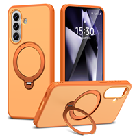 Coque de téléphone antichoc en TPU+PC mat avec support métallique pour chargeur sans fil pour Samsung Galaxy A37 A57 A36 A17 5G