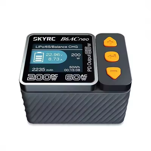 Chargeur de batterie intelligent multifonctionnel double alimentation SKYRC B6ACneo pour drones RC DC200W 30V AC60W 240V XT60 10A - Product Image 1