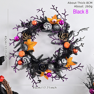 ของตกแต่งฮาโลวีนใหม่ ลูกบอลพลาสติกลายหัวกะโหลกสุดหลอน ของประดับแขวนสำหรับงานเทศกาลผี สไตล์อเมริกัน - Product Image 2