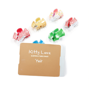 Fermagli per capelli Kitty Love da 7 cm con motivo colorato per bambine in stile cartone animato - Product Image 1