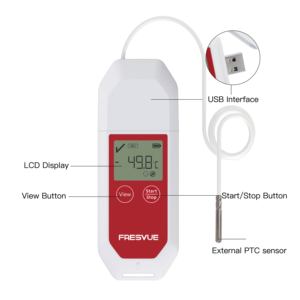 Registratore di Temperatura Riutilizzabile IP65 con Sonda USB -50°C, 33.000 Punti Dati, Report PDF Automatico, Personalizzabile OEM/ODM - Product Image 3
