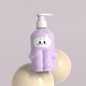 Botella Dispensadora de Loción de 300 ml con Forma Kawaii, Dispensador de Jabón de Manos y Corporal con Diseño de Dibujos Animados para Niños, Botella de Champú PET con Logotipo Personalizado para Baño - Product Image 5