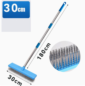 Brosse à fil d'acier OEM, brosse à plancher en acier inoxydable, <span class=keywords><strong>balai</strong></span> à récurer pour éliminer le mousse, brosse de nettoyage à long manche - Product Image 6