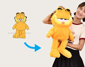 Peluche de Gato Naranja, Adorable Gatito Esponjoso Personalizado, Súper Suave, de Algodón PP Ecológico, para Aliviar el Estrés, 20 Pulgadas - Product Image 1