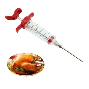 BBQ Meat Syringe Marinade Injector Turkey Chicken Flavor Syringe Kitchen Cooking Syringe Accessories