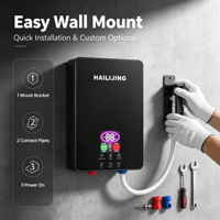 Chauffe-eau électrique instantané sans réservoir 5500W, température constante, mural, pour salle de bain et douche domestique