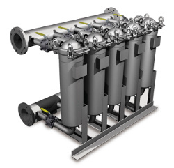 7 "x 32" <span class=keywords><strong>Duplex</strong></span> Túi Bằng Thép Không Gỉ Vỏ Lọc - Product Image 3