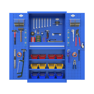 Armoire de rangement d'outils en acier portable, chariot d'atelier avec placard de <span class=keywords><strong>garage</strong></span> pour l'organisation des outils - Product Image 4