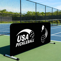Barrière de tennis de table professionnelle portable et réglable, avec tissu imprimé double face et cadre en plastique de 25 mm