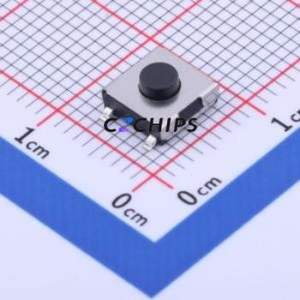 GT-TS090B-H031-L5-BL Tactile Switch SMD-4P,6.2x6.2mm Switch Single Pole Single Throw Round Button 2.5N Vertical Mount - Product Image 1