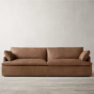 Комплект диванов RH CLOUD <span class=keywords><strong>LEATHER</strong></span> SQUARE ARM из натуральной кожи, коричневый, современный, роскошный, с выдвижным механизмом, для гостиной, с просторным сидением - Product Image 3