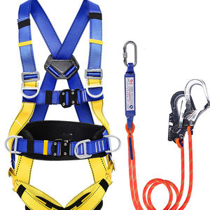 落下防止3点調節可能なグリーン反射クライムロープ全身安全ハーネス - Product Image 1