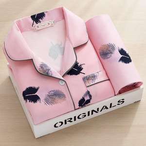 P281 Pigiama Personalizzato a Due Pezzi con Maniche Lunghe, Abbigliamento da Casa Carino per Giovani Donne - Product Image 4