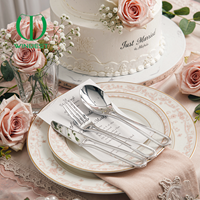 Ensemble de couverts jetables en plastique ajourés élégants pour mariages et fêtes