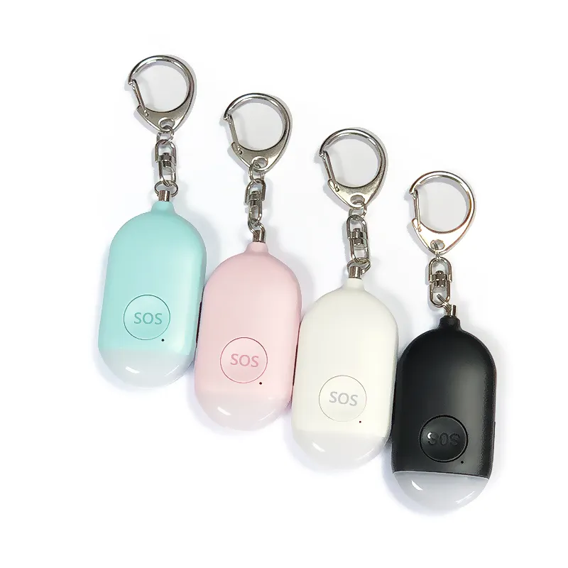 130DB Loud Sound Personal Security Anti-lost Alarm Key chain With LED Lights Emergency Safety Alarm